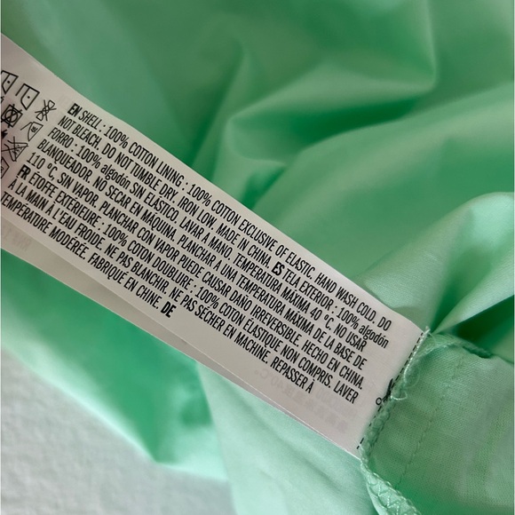 English Factory Women's Puff Sleeve Mini Dress in Mint Green - Picture 7 of 8